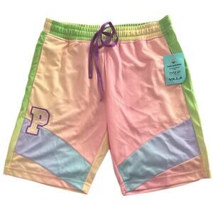 Pink Dolphin Exclusive Pink Graphic Mens Adult Logo Casual Sweat Shorts Size M